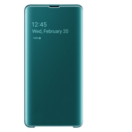 Capa-Protetora-Plus-Clear-View-Verde-Samsung-Galaxy-S10