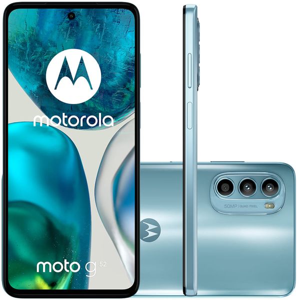 Celular Motorola Moto G52 Azul 128GB Tela 6.6