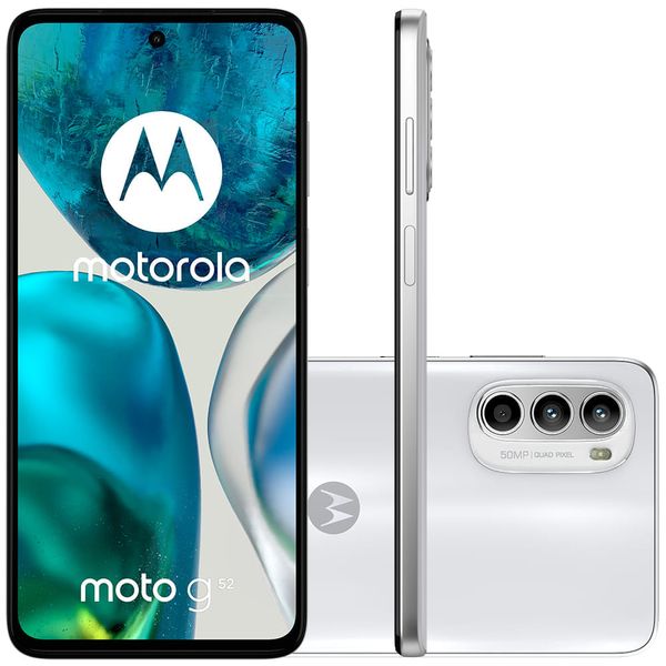 Celular Motorola Moto G52 Branco 128GB Tela 6.6
